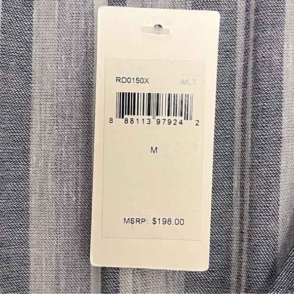 NWT SPLENDID Chambray Multi Stripe Tulip Sleeve Dress - Picture 7 of 9